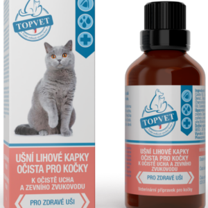 Topvet Ušné liehové kvapky očista pre mačky 50ml