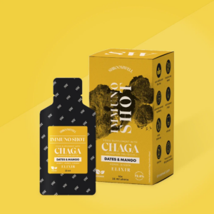 Shroomwell Chaga IMMUNO Elixir Ďatla a Mango vrecká (10 x 25ml)