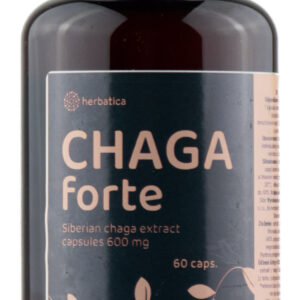 Herbatica Čaga sibírska FORTE 60 vegánskych kapsúl (600mg/ kapsula)