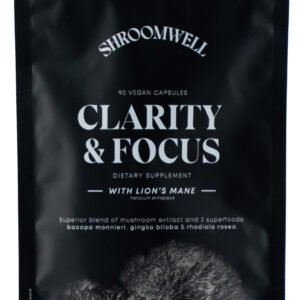 Shroomwell CLARITY & FOCUS kapsule s Leviou hrivou a adaptogénmi 90ks