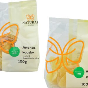 Natural Jihlava Ananás plátky Natural 100g - Ananás nesírený a bez cukru
