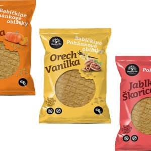 Happy Life Babičkine pohánkové oblátky 60g - Jablko a škorica