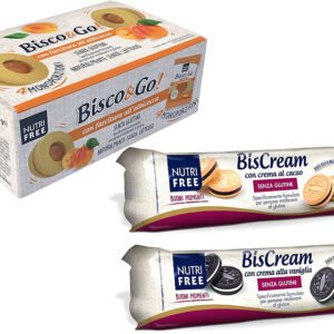 Nutri free Bezlepkové sušienky plnené Nutri free 125g - Sušienky plnené kakaovým krémom