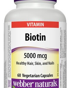 Webber Naturals Biotín 5000mcg 60 kapsúl