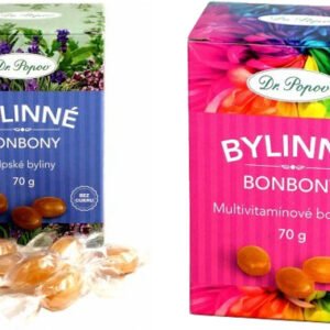 Dr.Popov Bylinné cukríky bez cukru 70g - Zázvor Pomaranč