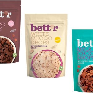 Bettr Choco drops vegan BIO 200g - Choco drop bez pridaného cukru