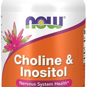 Now Foods Cholín + Inositol 250/250mg 100 veg. kapsúl