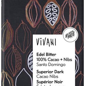 Vivani Čokoláda horká BIO Vivani 80g - 100% horká čokoláda