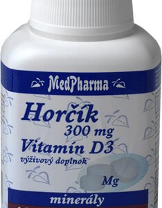 MedPharma Horčík s vitamínom D3 300mg 107 tabliet