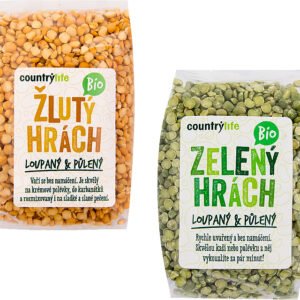 Country Life Hrach polený BIO 500g - Hrach žltý polený