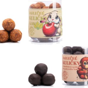 Trutna Jablčné guličky 100g - Guličky  s jogurtovou polevou a kokosom