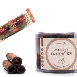 Trutna Jablkové trubičky 24g - Jablkové trubičky s čokoládovou polevou