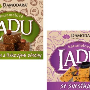Damodara Karamelové Ladu 150g - Gaštanové s brusnicami