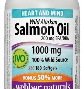 Webber Naturals Lososový olej z kanadských vôd 1000mg (200mg EPA/DHA) 180 tabliet