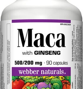 Webber Naturals Maca + Ženšen 700mg 90 tabliet