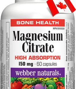 Webber Naturals Magnesium citrát 150mg 60 tabliet