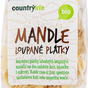 Country Life Mandle lúpané plátky BIO 100g