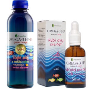 Nutraceutica Rybí olej - OMEGA 3 HP natural pre deti 270ml - Rybí olej junior orange OD 3 rokov
