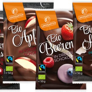 Landgarten Ovocie a semienka v čokoláde BIO 50g - Maliny v ovocnej čokoláde