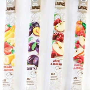 Nara natur Ovocná trubička nesladená - Lavaš 140g - Višňa a Marhuľa