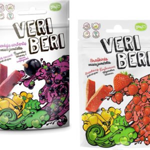 Veri beri Ovocné stripsy 50g - Ovocné stripsy Čierne ríbezle