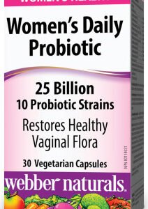 Webber Naturals Probiotiká dámske 25 mld. zdravá vaginálna flóra 30 veg. kapúl