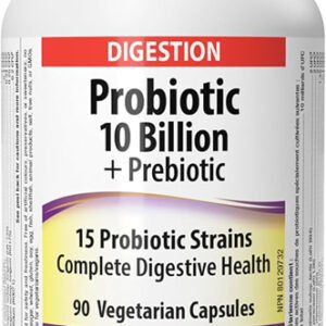 Webber Naturals Probiotiká + Prebiotiká 10 mld 90 veg. kapsúl - 15 kmeňov