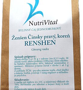 Nutrivital Ren-shen BIO, ženšen čínsky - pravý 100g - koreň mletý