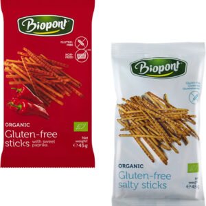 Biopont Slané tyčinky BIO bezlepkové 45g - tyčinky paprikové