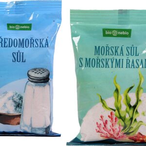 Bio Nebio Soľ morská 500g - Jódovaná soľ s morskými riasami