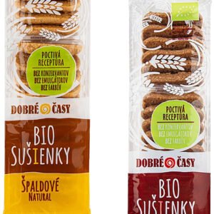 Dobré časy Špaldové sušienky celozrnné BIO 100g - Sušienky špaldové kakaové
