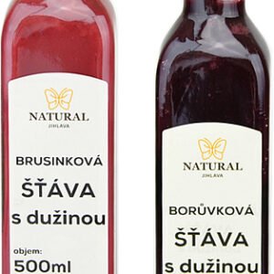 Natural Jihlava Šťava s dužinou 90% 500ml - Čučoriedková šťava
