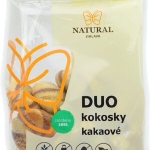 Natural Jihlava Sušenky DUO kokosky bez lepku, vajec a mlieka 150g - Kokosky jahodové