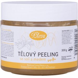 Pleva Telový peeling so soľou a medom 300g - Vôňa citrónová tráva