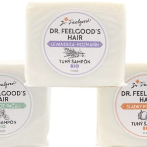 Dr.Feelgood Tuhý šampón na vlasy BIO 100g - Bergamot Patchouli
