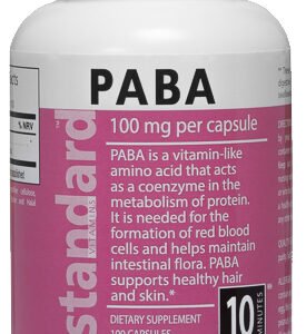 Natural Vitamín B10 - Kyselina para-aminobenzoová - PABA 100mg 100 kapsúl