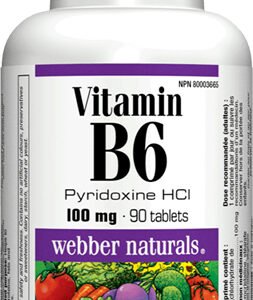 Webber Naturals Vitamín B6 100mg 90 tabliet
