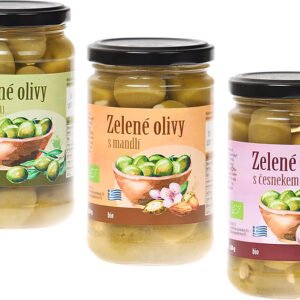 Bio Nebio Zelené olivy BIO 320g - Zelené olivy plnené cesnakom