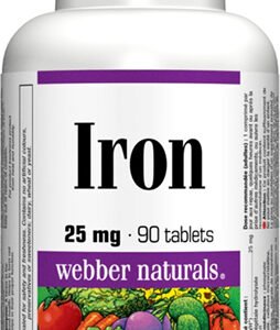 Webber Naturals Železo tablety 25mg 90 tabliet
