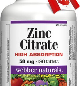 Webber Naturals Zinok Webber Naturals 50mg 180 tabliet citrát