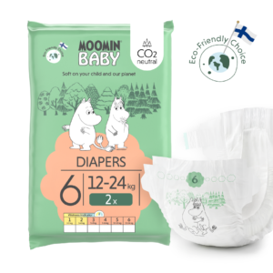 Moomin Baby 6 Junior 12–24 kg (2 ks), eko plienky