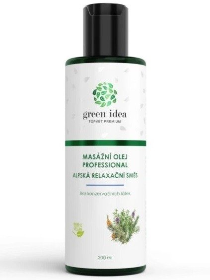 Green Idea Alpská relaxačná zmes - masážny olej 200ml Green Idea Alpská relaxačná zmes - masážny olej 200ml