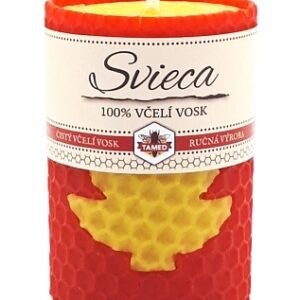 Sviečka včelí vosk červená 70mm/50mm