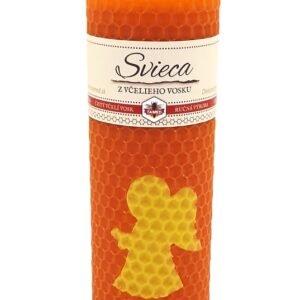 Sviečka včelí vosk oranžová 130mm/50mm