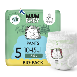 Moomin Baby Muumi Baby Pants 5 Maxi+ 10-15 kg (54 ks), nohavičkové eko plienky