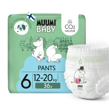 Moomin Baby Muumi Baby Pants 6 Junior 12-20 kg (36 ks), nohavičkové eko plienky