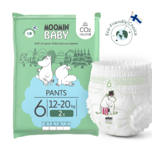 Moomin Baby Muumi Baby Pants 6 Junior 12-20 kg (2 ks), nohavičkové eko plienky