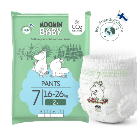 Moomin Baby Muumi Baby Pants 7 XL 16-26 kg (2 ks), nohavičkové eko plienky
