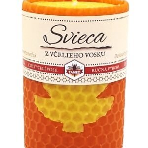 Sviečka včelí vosk oranžová 70mm/50mm