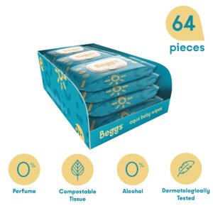 12x Beggs Vlhčené splachovateľné obrúsky (64 ks)